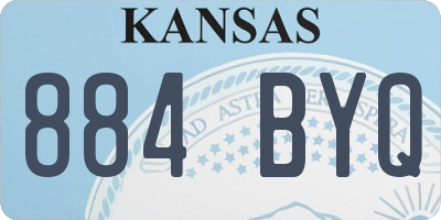 KS license plate 884BYQ