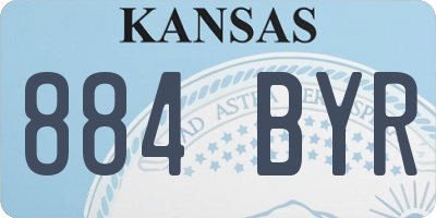 KS license plate 884BYR