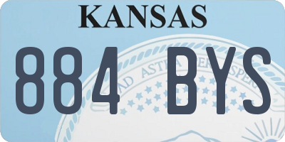 KS license plate 884BYS