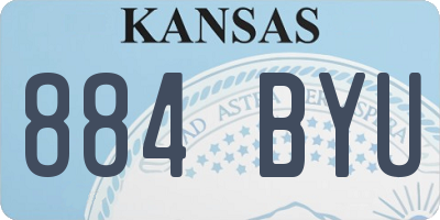 KS license plate 884BYU