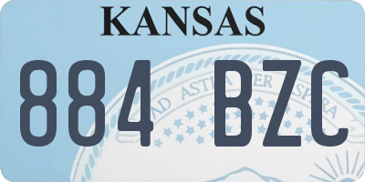 KS license plate 884BZC