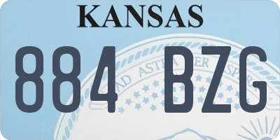 KS license plate 884BZG