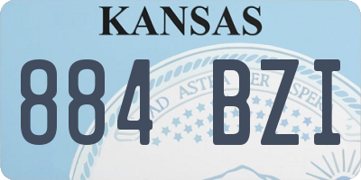 KS license plate 884BZI