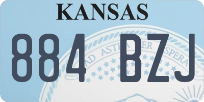 KS license plate 884BZJ