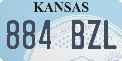 KS license plate 884BZL
