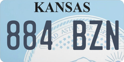 KS license plate 884BZN
