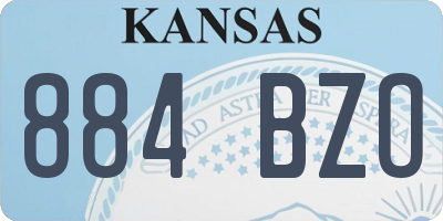 KS license plate 884BZO