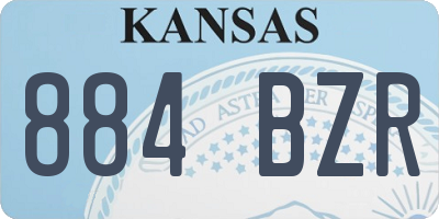 KS license plate 884BZR