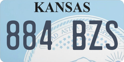 KS license plate 884BZS