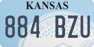 KS license plate 884BZU