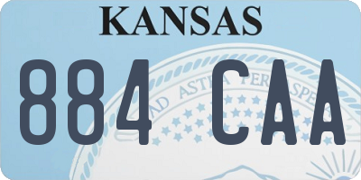 KS license plate 884CAA