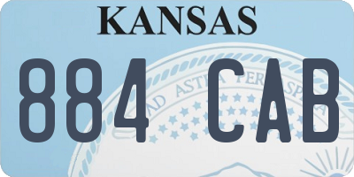 KS license plate 884CAB