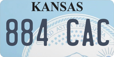 KS license plate 884CAC