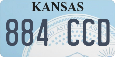 KS license plate 884CCD