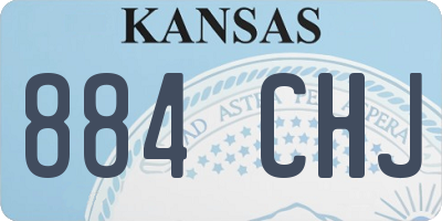 KS license plate 884CHJ