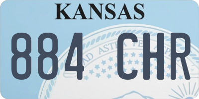 KS license plate 884CHR