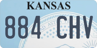 KS license plate 884CHV