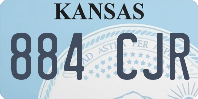 KS license plate 884CJR