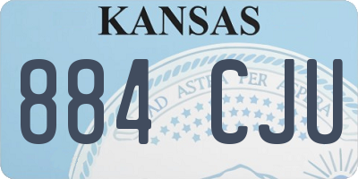 KS license plate 884CJU