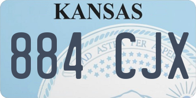 KS license plate 884CJX