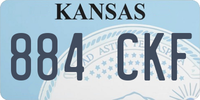 KS license plate 884CKF