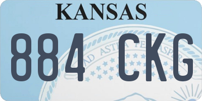 KS license plate 884CKG