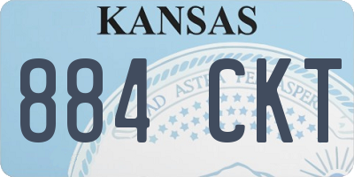 KS license plate 884CKT