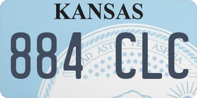 KS license plate 884CLC