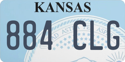KS license plate 884CLG