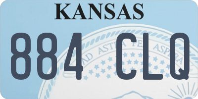 KS license plate 884CLQ