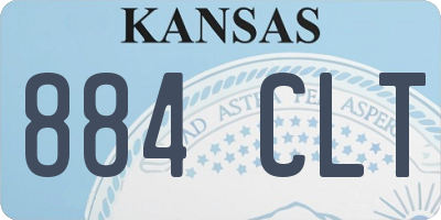 KS license plate 884CLT