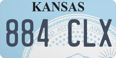 KS license plate 884CLX