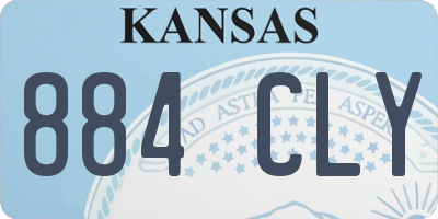 KS license plate 884CLY