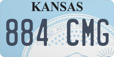 KS license plate 884CMG