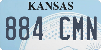 KS license plate 884CMN