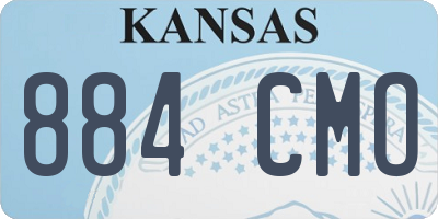KS license plate 884CMO