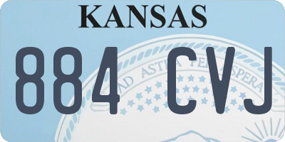 KS license plate 884CVJ
