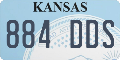 KS license plate 884DDS