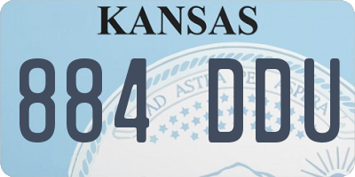 KS license plate 884DDU