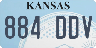 KS license plate 884DDV