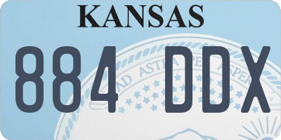 KS license plate 884DDX