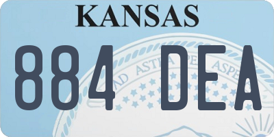 KS license plate 884DEA
