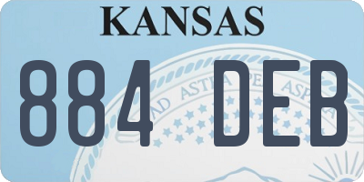 KS license plate 884DEB