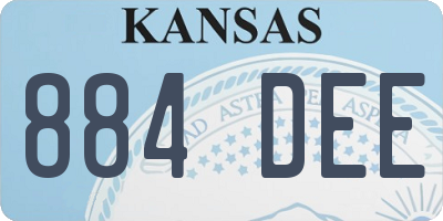 KS license plate 884DEE