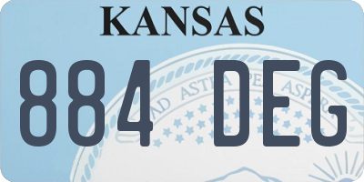 KS license plate 884DEG