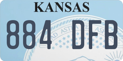 KS license plate 884DFB