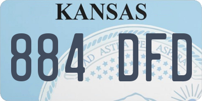 KS license plate 884DFD