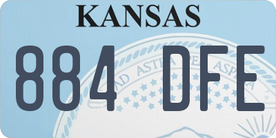 KS license plate 884DFE