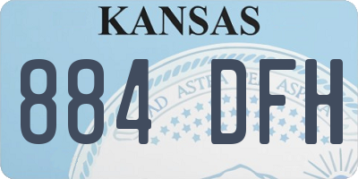KS license plate 884DFH