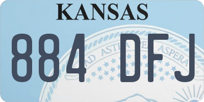KS license plate 884DFJ
